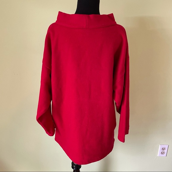 VINTAGE SEA SHELL DESIGNS RED WHALE APPLIQUE WOOL PULLOVER TOP SIZE MEDIUM RARE - Picture 2 of 8